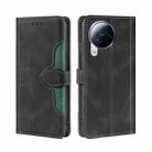 For Xiaomi Civi 3 5G Skin Feel Magnetic Buckle Leather Phone Case(Black) - 1