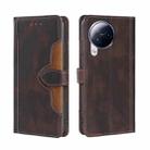 For Xiaomi Civi 3 5G Skin Feel Magnetic Buckle Leather Phone Case(Brown) - 1