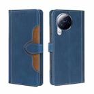 For Xiaomi Civi 3 5G Skin Feel Magnetic Buckle Leather Phone Case(Blue) - 1