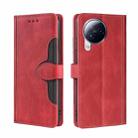 For Xiaomi Civi 3 5G Skin Feel Magnetic Buckle Leather Phone Case(Red) - 1