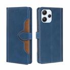 For Xiaomi Redmi 12 4G Skin Feel Magnetic Buckle Leather Phone Case(Blue) - 1