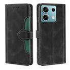 For Xiaomi Redmi Note 13 4G Skin Feel Magnetic Buckle Leather Phone Case(Black) - 1
