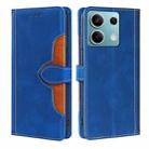 For Xiaomi Redmi Note 13 4G Skin Feel Magnetic Buckle Leather Phone Case(Blue) - 1