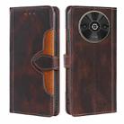 For Xiaomi Redmi A3 4G Skin Feel Magnetic Buckle Leather Phone Case(Brown) - 1