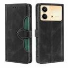 For Xiaomi Redmi Note 13R Pro 5G Skin Feel Magnetic Buckle Leather Phone Case(Black) - 1