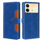For Xiaomi Redmi Note 13R Pro 5G Skin Feel Magnetic Buckle Leather Phone Case(Blue) - 1