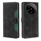 For Xiaomi 14 Ultra 5G Skin Feel Magnetic Buckle Leather Phone Case(Black) - 1