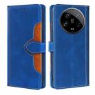 For Xiaomi 14 Ultra 5G Skin Feel Magnetic Buckle Leather Phone Case(Blue) - 1