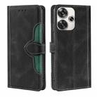 For Xiaomi Redmi Turbo 3 5G Skin Feel Magnetic Buckle Leather Phone Case(Black) - 1