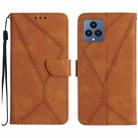 For T-Mobile T Phone 5G Stitching Embossed Leather Phone Case(Brown) - 1