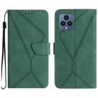 For T-Mobile T Phone 5G Stitching Embossed Leather Phone Case(Green) - 1