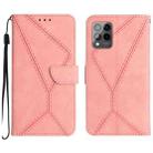 For T-Mobile T Phone Pro 5G Stitching Embossed Leather Phone Case(Pink) - 1