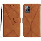 For T-Mobile T Phone Pro 5G Stitching Embossed Leather Phone Case(Brown) - 1