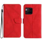 For T-Mobile REVVL 7 Pro 5G Stitching Embossed Leather Phone Case(Red) - 1