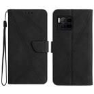 For T-Mobile REVVL 7 Pro 5G Stitching Embossed Leather Phone Case(Black) - 1