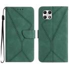 For T-Mobile REVVL 7 5G Stitching Embossed Leather Phone Case(Green) - 1