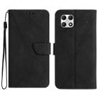 For T-Mobile REVVL 7 5G Stitching Embossed Leather Phone Case(Black) - 1