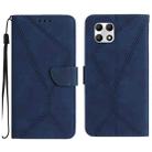 For T-Mobile REVVL 7 5G Stitching Embossed Leather Phone Case(Blue) - 1