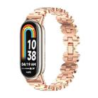 For Xiaomi Mi Band 8 Mijobs Bone Chain Stainless Steel Watch Band(Rose Gold) - 1