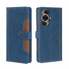 For Huawei nova 11 Pro 4G / 11 Ultra 4G Skin Feel Magnetic Buckle Leather Phone Case(Blue) - 1