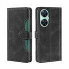 For Huawei Enjoy 60 Pro / nova 11i Skin Feel Magnetic Buckle Leather Phone Case(Black) - 1