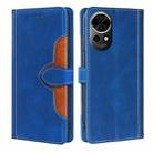 For Huawei nova 12 5G Skin Feel Magnetic Buckle Leather Phone Case(Blue) - 1