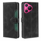 For Huawei Pura 70 5G Skin Feel Magnetic Buckle Leather Phone Case(Black) - 1