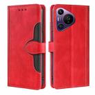 For Huawei Pura 70 Pro / 70 Pro+ 5G Skin Feel Magnetic Buckle Leather Phone Case(Red) - 1