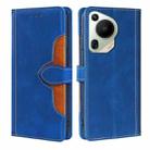 For Huawei Pura 70 Ultra 5G Skin Feel Magnetic Buckle Leather Phone Case(Blue) - 1