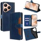 For Huawei Pura 80 5G Skin Feel Magnetic Buckle Leather Phone Case(Blue) - 1