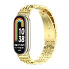 For Xiaomi Mi Band 8 Mijobs Seven Bead Stainless Steel Watch Band(Gold) - 1