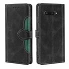 For Kyocera Digno SX4 5G Skin Feel Magnetic Buckle Leather Phone Case(Black) - 1