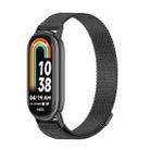 For Xiaomi Mi Band 8 / 9 / 9 NFC Mijobs Milan Magnetic Metal Stainless Steel Watch Band(Black) - 1