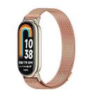 For Xiaomi Mi Band 8 / 9 / 9 NFC Mijobs Milan Magnetic Metal Stainless Steel Watch Band(Rose Gold+Light Gold) - 1