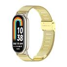 For Xiaomi Mi Band 8 Mijobs Milan Buckle Metal Stainless Steel Watch Band(Gold+Light Gold) - 1