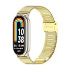 For Xiaomi Mi Band 8 / 9 / 9 NFC Mijobs Milan Buckle Metal Stainless Steel Watch Band(Gold+Light Gold) - 1