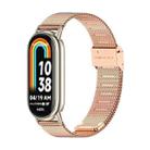 For Xiaomi Mi Band 8 Mijobs Milan Buckle Metal Stainless Steel Watch Band(Rose Gold+Light Gold) - 1