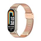 For Xiaomi Mi Band 8 / 9 / 9 NFC Mijobs Milan Buckle Metal Stainless Steel Watch Band(Rose Gold+Light Gold) - 1