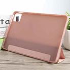 For Xiaomi Pad 6 / Pad 6 Pro Three-fold Holder Flip Tablet Leather Case(Rose Gold) - 5