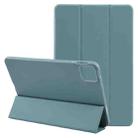 For Xiaomi Pad 6 / Pad 6 Pro Three-fold Holder Flip Tablet Leather Case(Dark Green) - 1