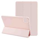 For Xiaomi Pad 6 / Pad 6 Pro Three-fold Holder Flip Tablet Leather Case(Light Pink) - 1