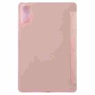 For Xiaomi Redmi Pad SE 2023 Three-fold Holder Flip Tablet Leather Case(Rose Gold) - 3