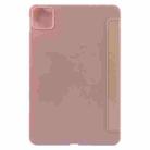 For Xiaomi Pad 7 / Pad 7 Pro Three-fold Holder Flip Tablet Leather Case(Rose Gold) - 3