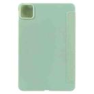 For Xiaomi Pad 7 / Pad 7 Pro Three-fold Holder Flip Tablet Leather Case(Mint Green) - 3