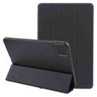 For Xiaomi Pad 7 / Pad 7 Pro Three-fold Holder Flip Tablet Leather Case(Black) - 1