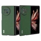 For vivo X Fold2 ABEEL Genuine Leather Mino Black Edge Phone Case(Green) - 1