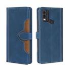 For Nokia C22 Skin Feel Magnetic Buckle Leather Phone Case(Blue) - 1