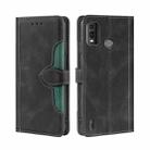 For Nokia G11 Plus Skin Feel Magnetic Buckle Leather Phone Case(Black) - 1