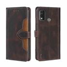 For Nokia G11 Plus Skin Feel Magnetic Buckle Leather Phone Case(Brown) - 1