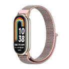 For Xiaomi Mi Band 8 Mijobs Breathable Nylon Loop Watch Band(Pink Rose Gold) - 1